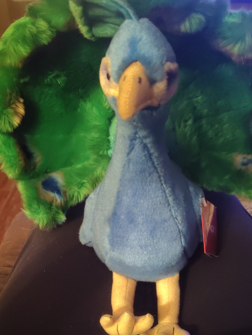 Blue and Green Plush Peacock Stuffed Animal - Soft Kids Toy